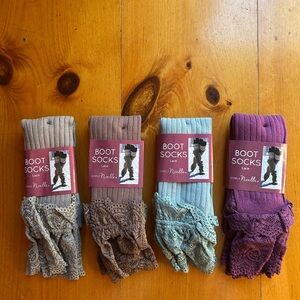 Simply Noelle Lace Boot Socks